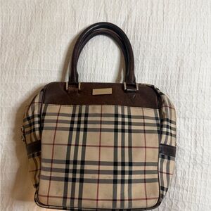 Burberry Beige and Brown House Checkered Handbags